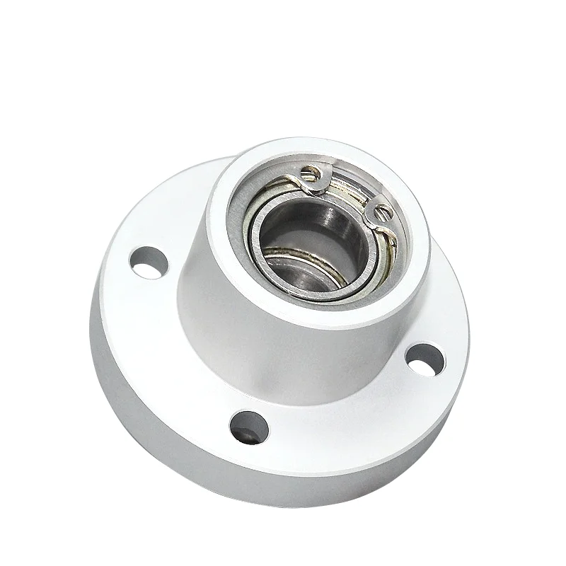 1pcs Bearings with Housings Double-Shielded Flange Bearing Seat Assembly with Buckle Ring Dia /5/6/8 vertical bearing parts