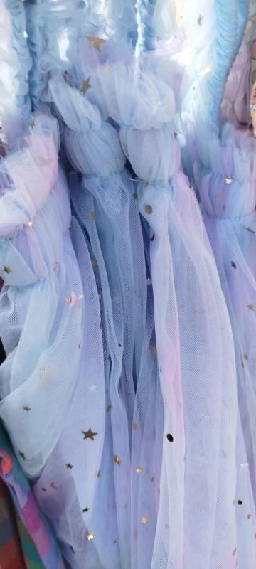 Baby Girls Clothes for Summer 1-5 Years Suspender Sleeveless Toddler Girls Dresses Rainbow Color Tulle Birthday Party Dress photo review