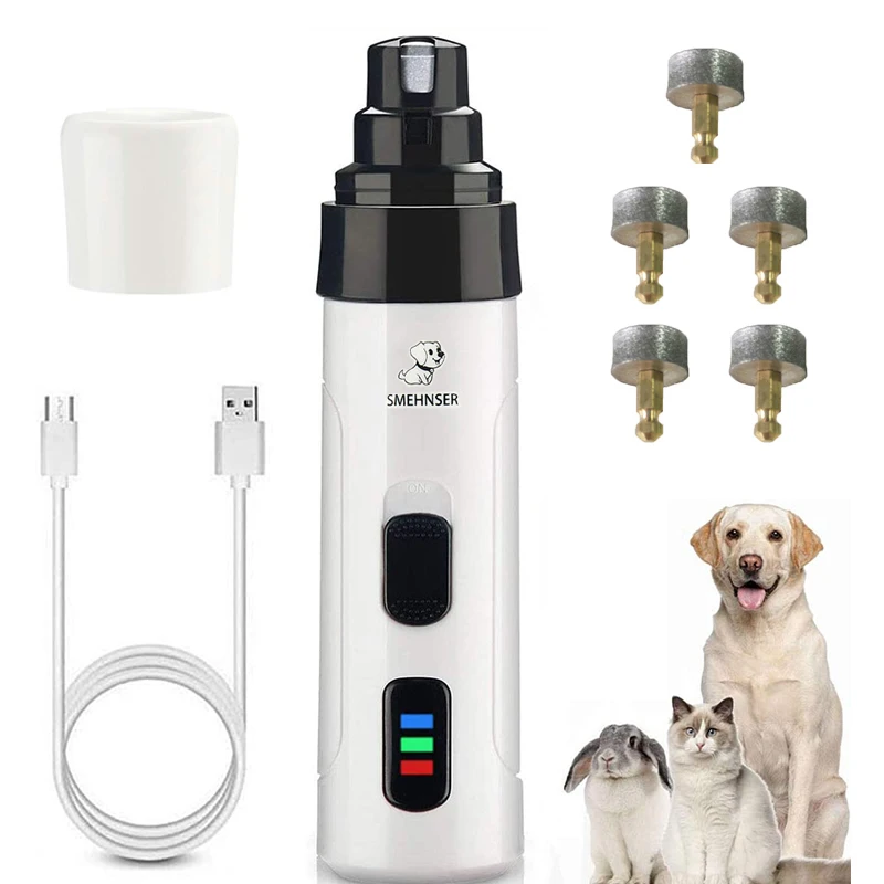 Pet Nail Clipper Rechargeable USB Charging Pet Dog Nail Grinders Trimmer Electric Dog Cat Paws Grooming Trimmer Hair Paw Shaver Tools