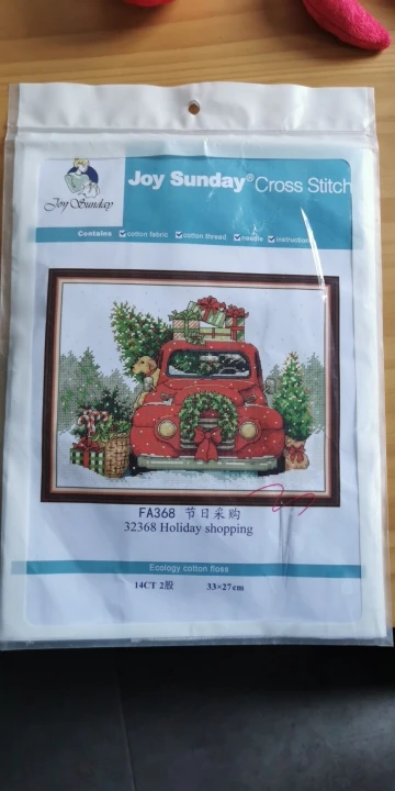 Red Truck Christmas Cross Stitch Kit