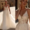 Lakshmigown Bohemain Wedding Dresses Customized Backless Spaghetti Straps For Women Marriage A-LINE Appliques Vestidos De Novia 1