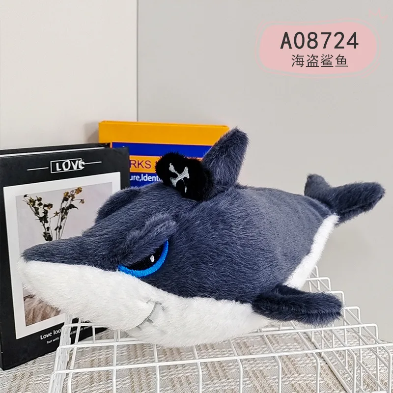 Pirate Great White Shark Plush Doll Bedroom Sofa Ornament Shark Pillow Plush Toy Children's Birthday Christmas Gift