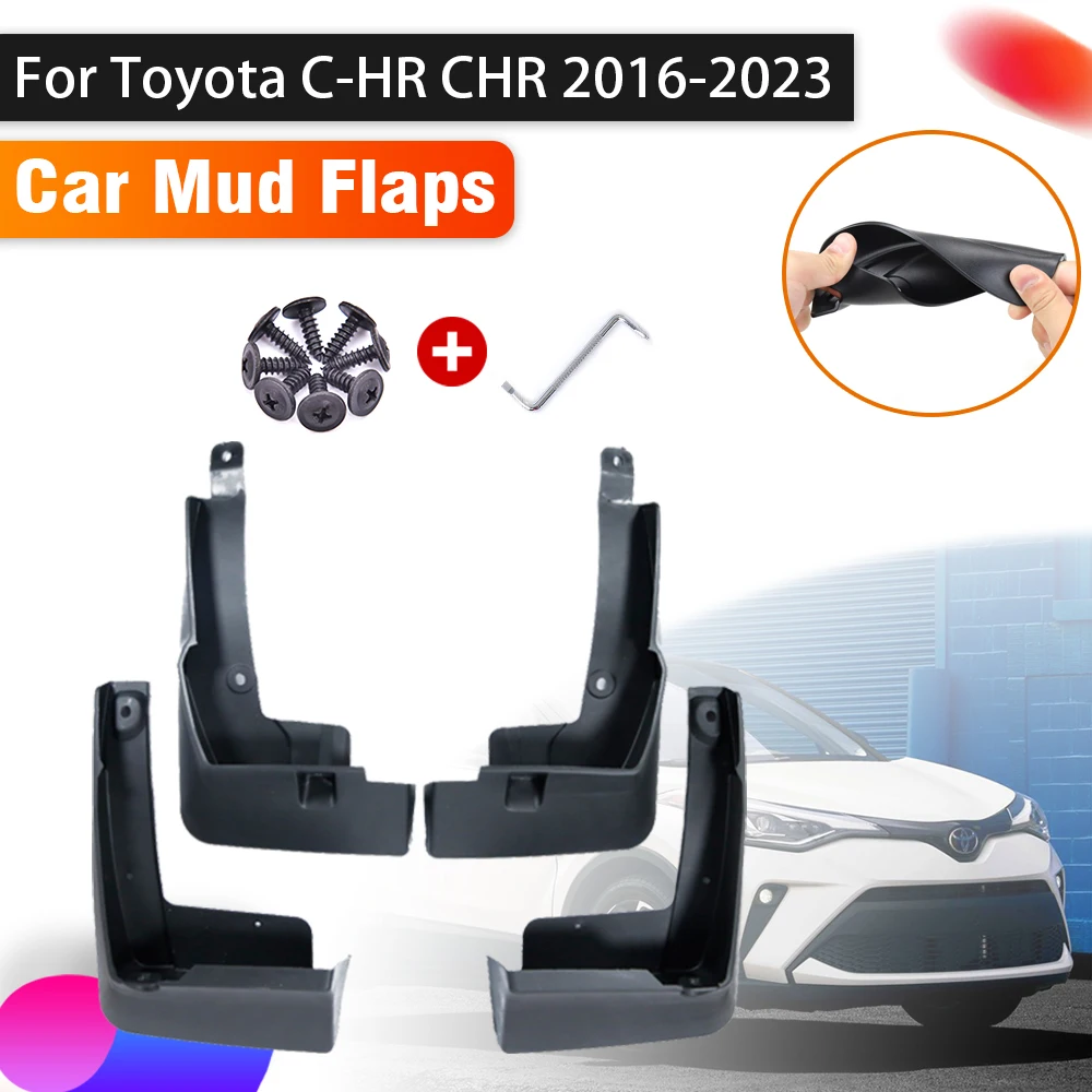 

4X Mudguards For Toyota C HR 2022 Accessories C-HR CHR 2016~2023 Auto Mudflap Splash Guard Front Rear Mud Flap Car Accessories