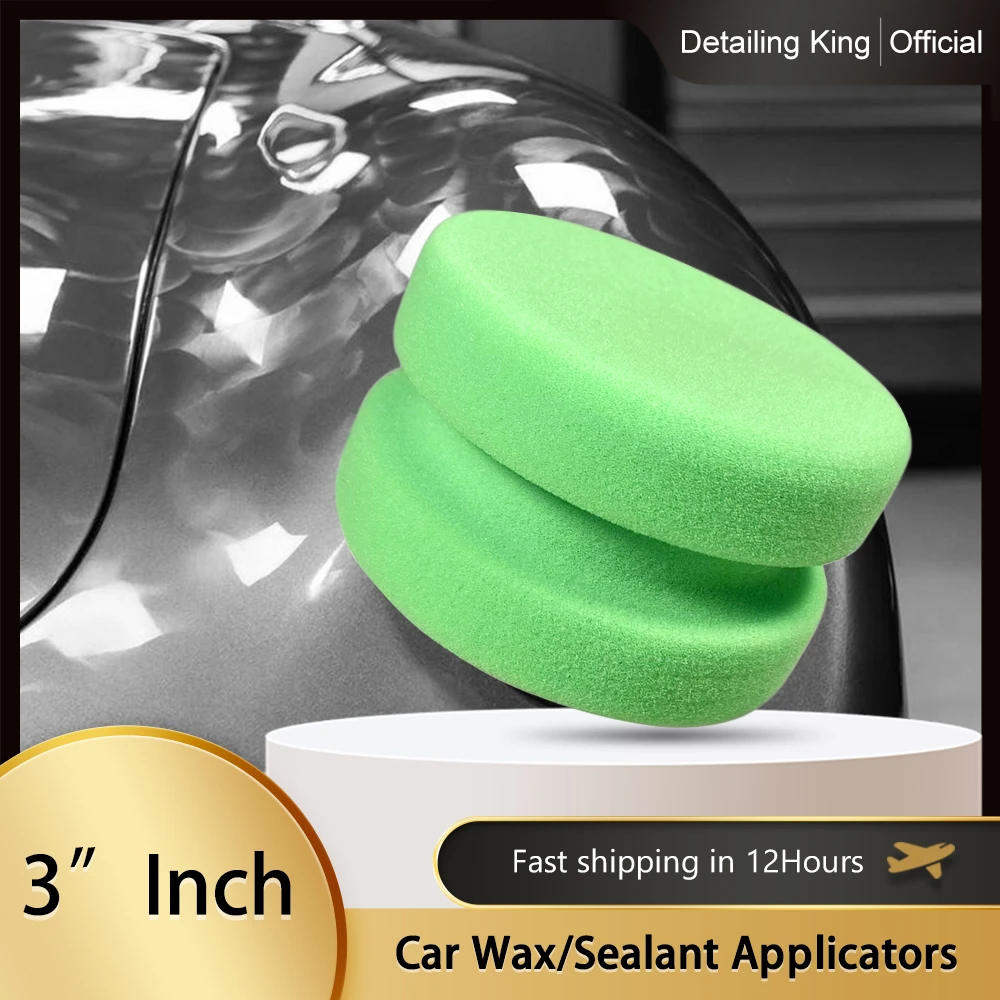 Detailingking Dual Sided Car Wax Applicator 3"inch Super Soft Car Detailing Foam Pad For Use