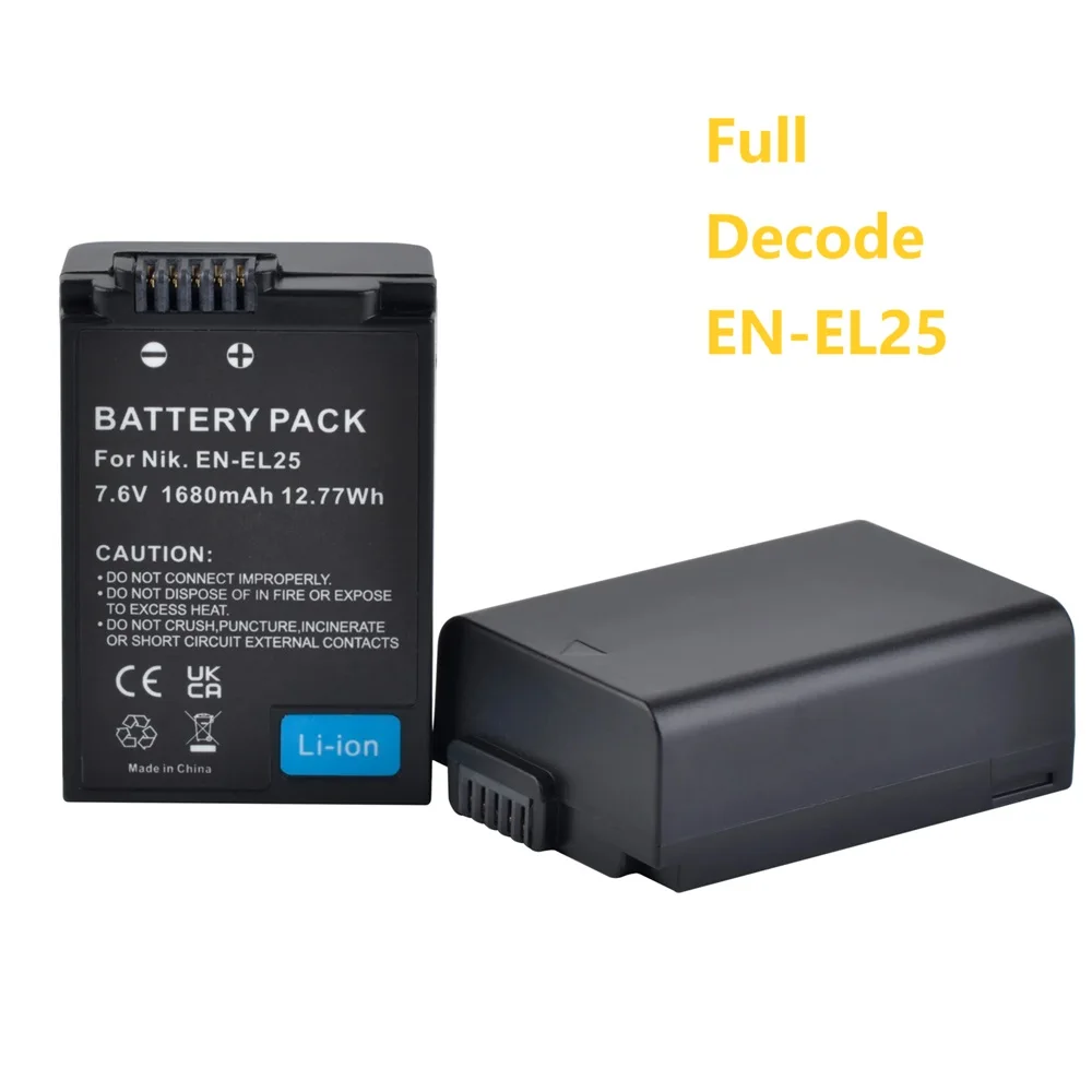 En-El25 Batteria Per Fotocamera Ricaricabile O Fotocamera Nikon Z50 Z30 Zfc Enel25 Mh-32