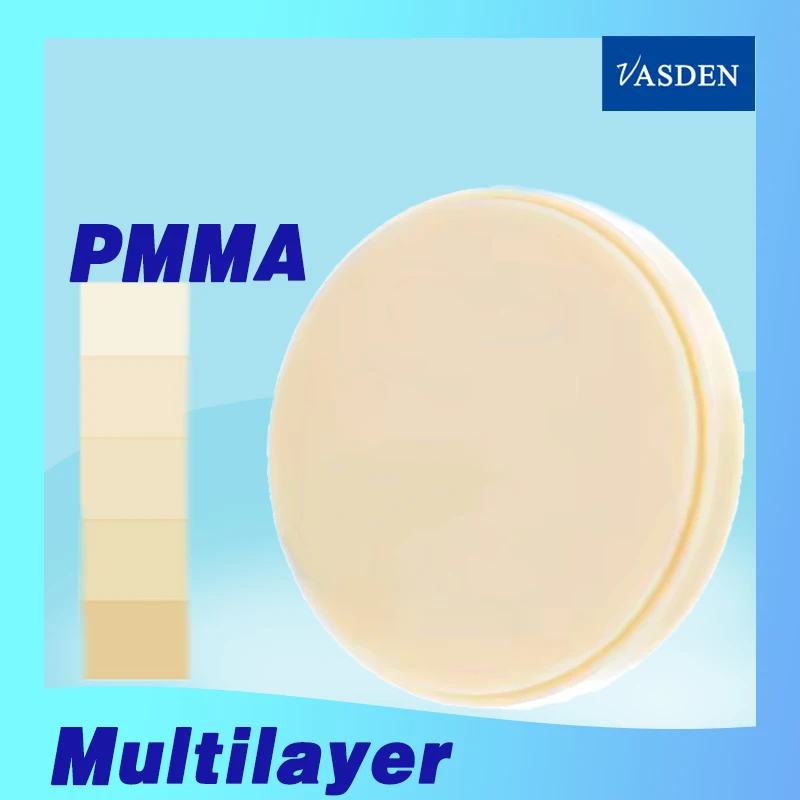 A3 A3.5 Colors Multilayer PMMA Dental Block CAD/CAM Milling Disc Resin PMMA Blank Temporary Teeth Dental Laboratory