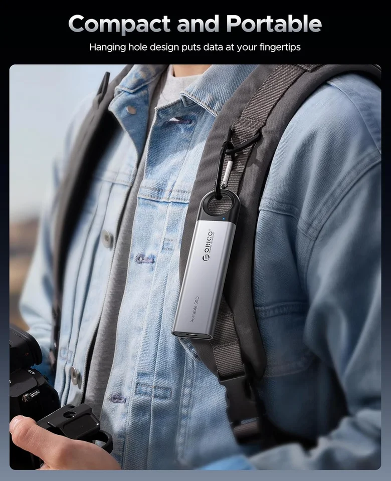 ORICO 1TB 外付け SSD - 超高速 460MB/s 速度、吊り下げフック設計