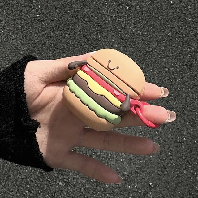 Headphone Case Burger Airpod Case For Apple Airpods Pro Case Cute