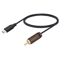 Premium USB - C to RCA Audio Extension Cable for Enhanced Sound Quality (Brown - Black)