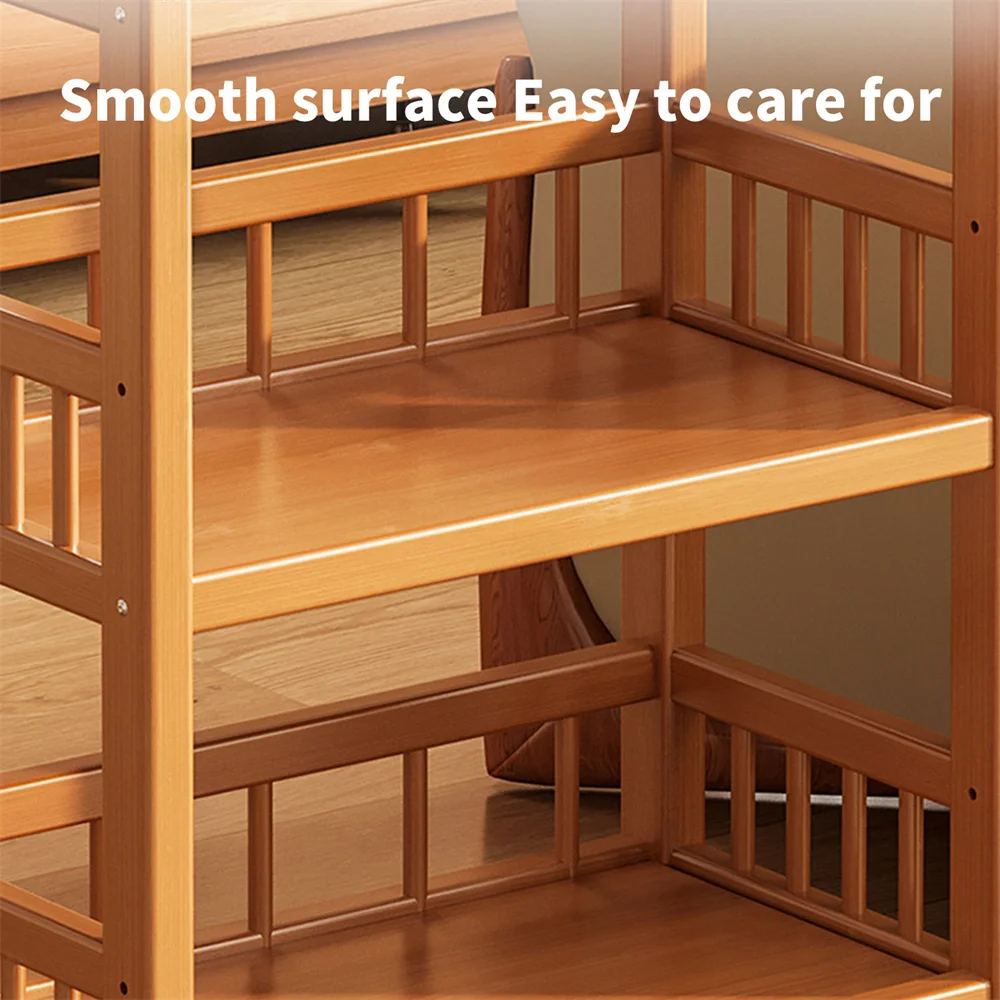 50*30*80CM Storage Organizer Rack Utility Bamboo Home Kitchen Trolley Shelf Multifunctional Movable Gap Snack Storage Rack