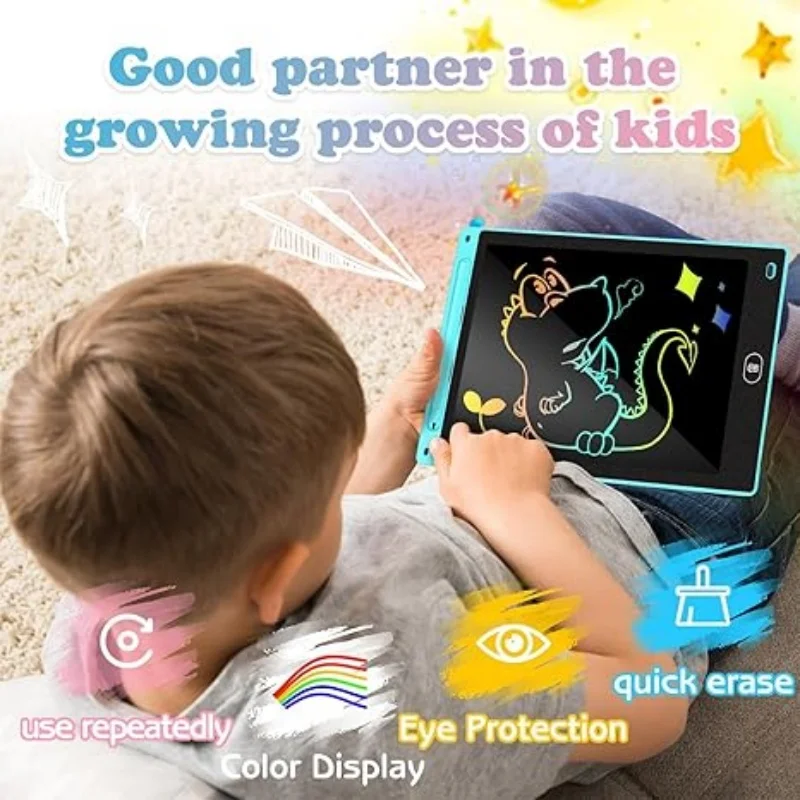 2PCS 6.5 Inch LCD Drawing Tablet for Kids,Erasable Board with Pen, Travel Educational Toy Gift for Boys Girls