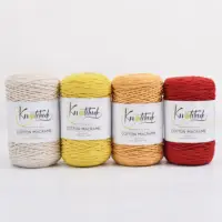 KNOTITUDE 2mm DIY Hand Knitting Recycled Cotton Cord Macrame Rope Crochet Yarn For Crochet & Knitting & Macrame 2