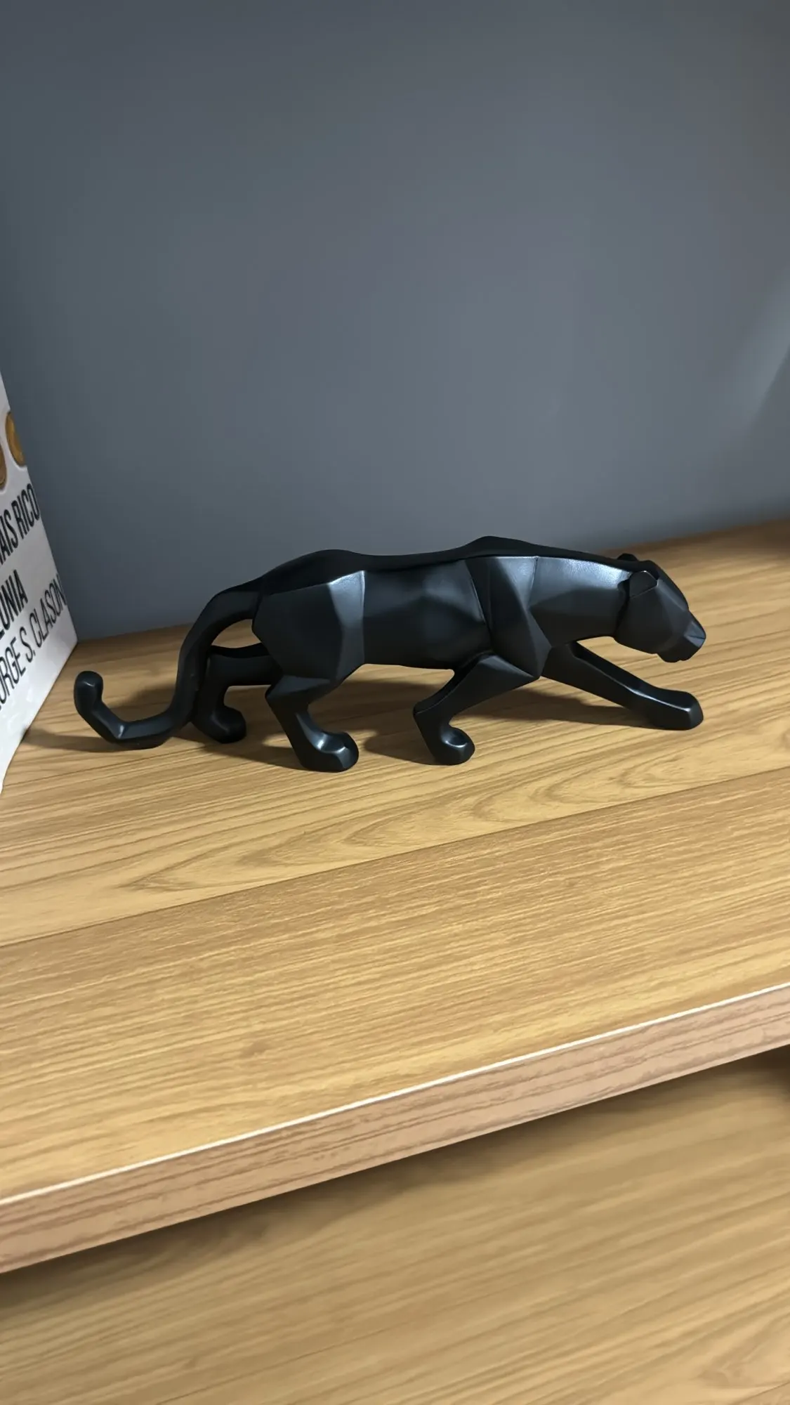Geometric Grace, Panther Resin Sculpture for Home and Office photo review
