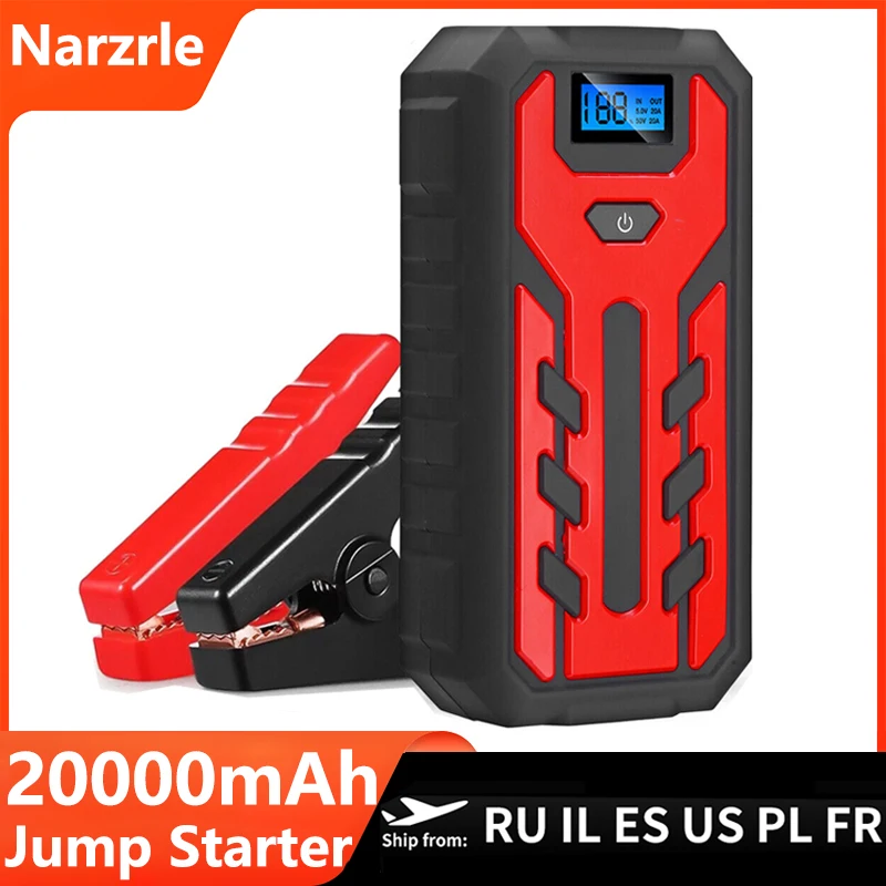 Car Battery Starter 600A 1200A Portable Charger Auto Jump Starter 12V