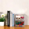 Set of 2 clear stackable drawers. 4.4" tall, under-cabinet design. For makeup or small items. 6
