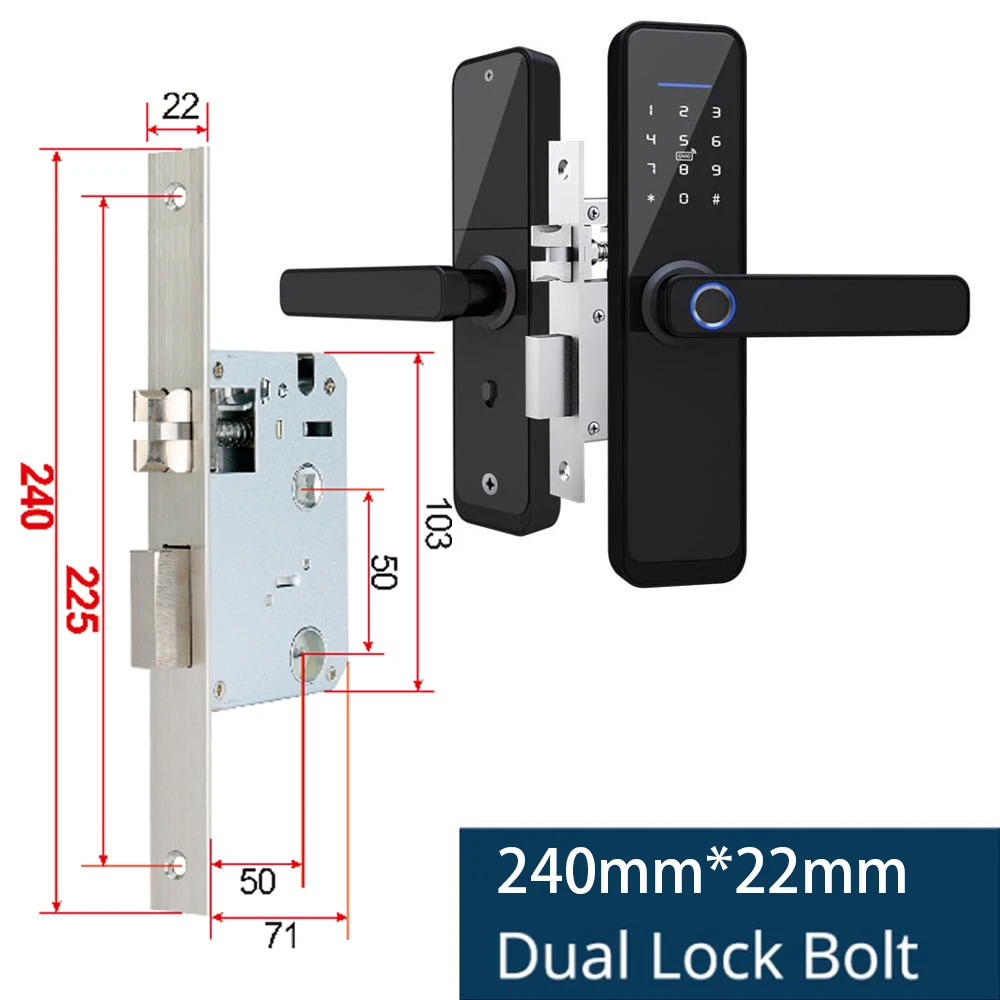 Zemismart WiFi Smart Handle Door Lock Core Cylinder Intelligent