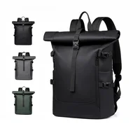 New Shoulder Bag Men's Senior Sense of Business Computer Outdoor Leisure Rolled Edge Travel Backpack Fashion Commuting