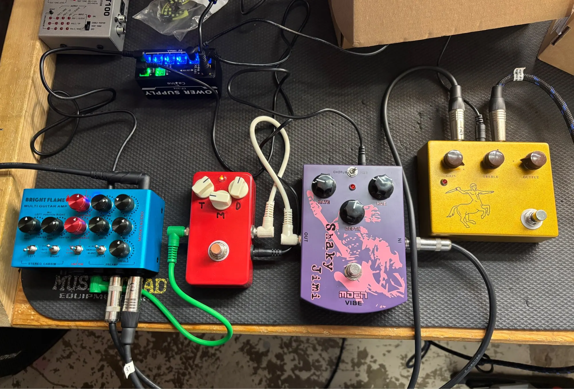 Mosky Audio Bright Flame Multi Guitar Amp Simulator Pedal,Stereo