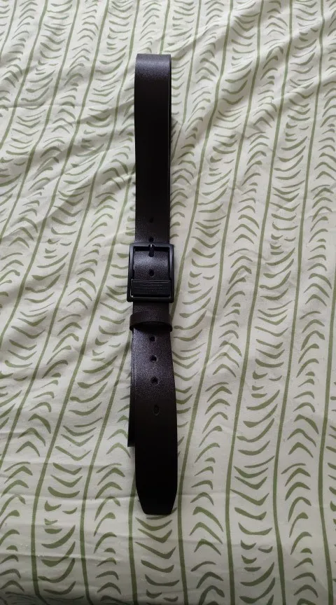 MIDNIGHT SOVEREIGN™ – Black Buckle Genuine Leather Belt photo review