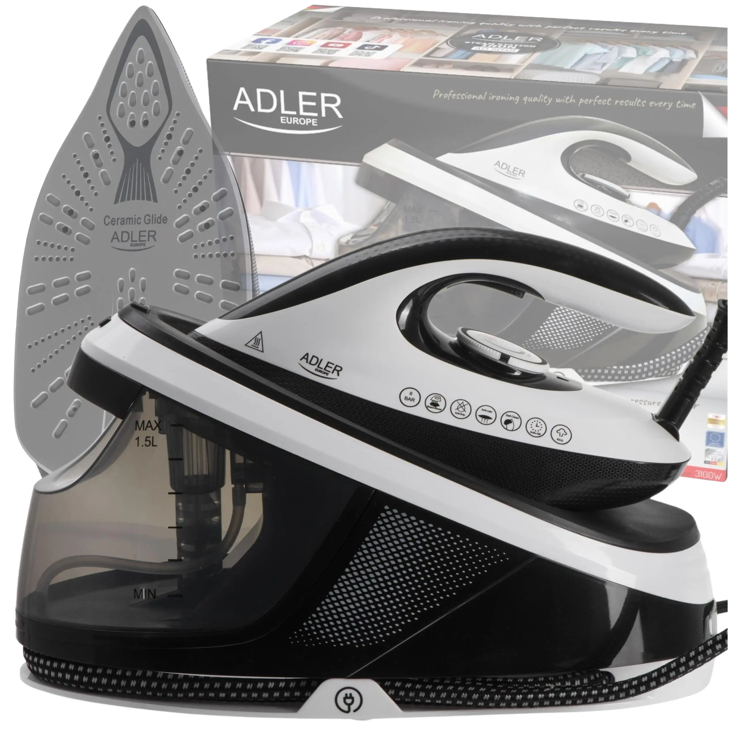 Stacja Parowa 3100W, 8 Bar z Polski za $42.08 / ~159zł