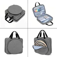 Multiple Pockets Embroidery Project Bag, Square Embroidery Supplies Storage Tote Bag, Portable Craft Carry Case 5