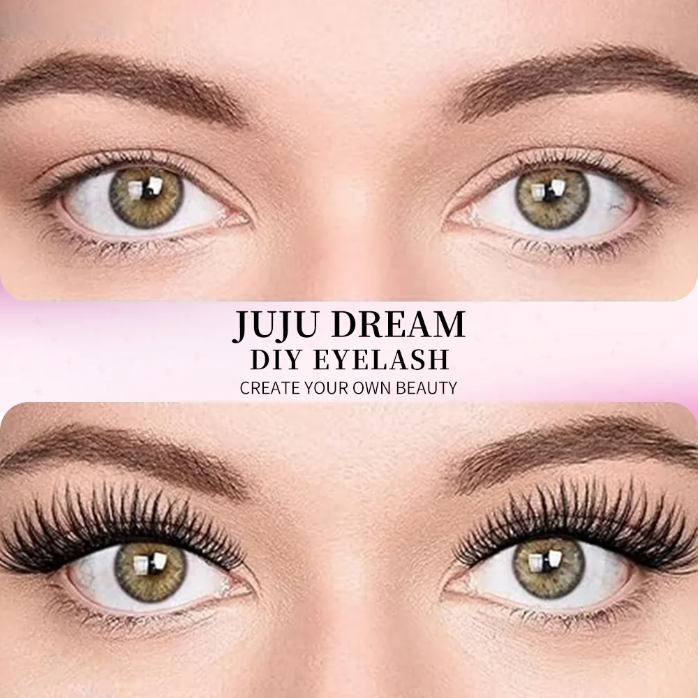 Lash Extension Kit 3D DIY Cluster Lash Kit Glue-Free Self-Adhesive