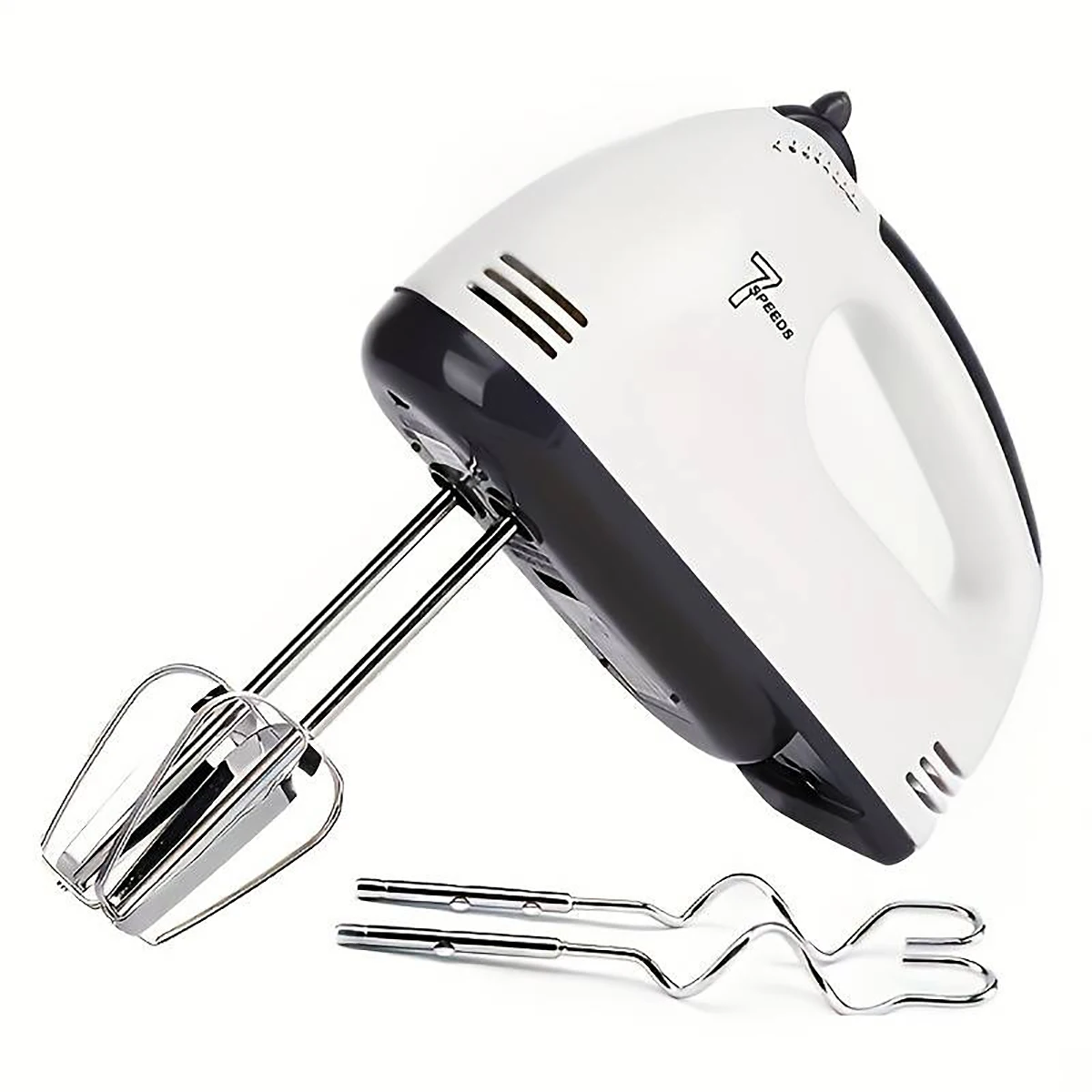 Handheld Electric Egg Beater Household Automatic Mixer Mini 7-speed White