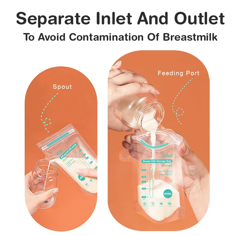Leak-proof Night Breastfeeding Bags Large Capacity Sterile Milk Storage Bags Postpartum Breastfeeding Essentials Kit for Moms