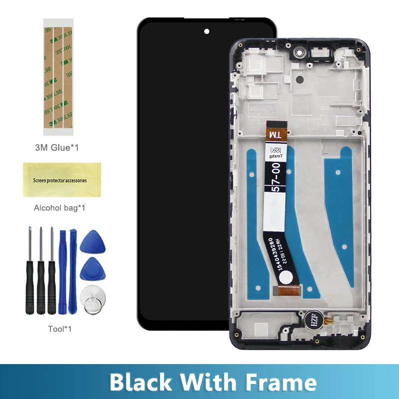 DISPLAY LCD PER MOTOROLA MOTO G32 XT2235 XT 2235 TOUCH SCREEN VETRO SCHERMO NERO
