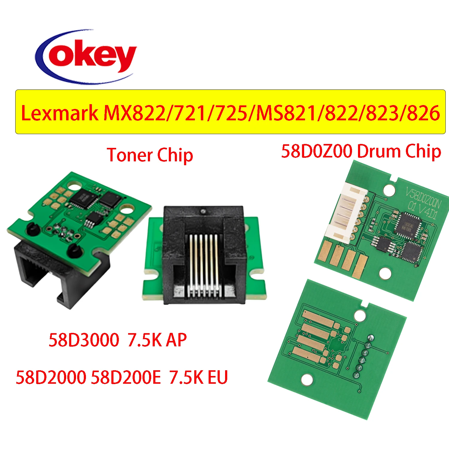 Toner Lexmark Original 58D2H00 – Noir – Pour MS721, MX722, Etc. – Neuf