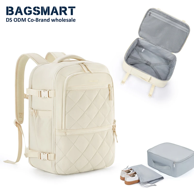 

BAGSMART 3PCS Suitcases Travel Backpack for Women 17.3 inch Laptop Backpack Anti-theft Waterproof Schoool Backpack