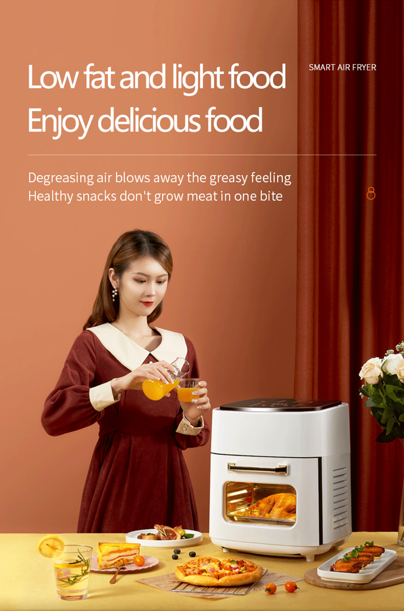 Description Picture 4 of item15L Large Stainless Steel Multifunction Digital Air Fryer Without Oil Electric Oven, Dehydrator, Oven Touch Screen Presets Roast