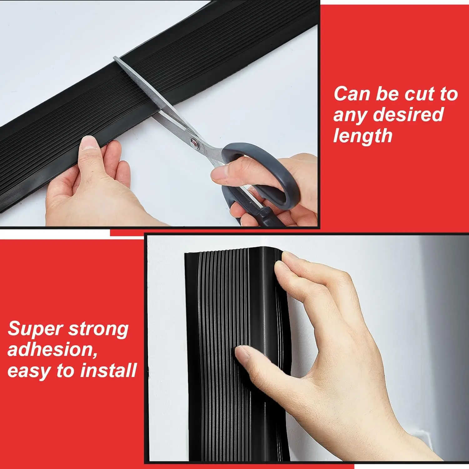 100cm L-shape Self-adhesive Stair Edge Protector Step Anti-skid Tape PVC Wrapped Corner Pressure Edge Strip for Indoor&Outdoor Vinyl Stair Nosing
