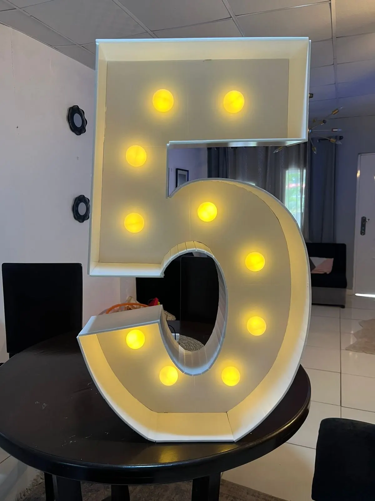LED Light Giant Number Balloons - Birthday or Baby Shower Decor for 30, 40, 50th Events photo review