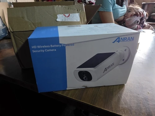 ANRAN 2K Wireless Solar Camera Outdoor Surveillance Integrated Battery Wifi Camera Humanoid Detection Flash Alarm Night Vision photo review