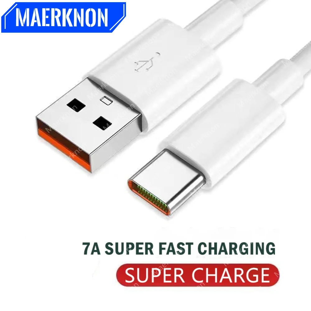 

7A Type C Cable 100W Super Fast Charging Data Cord for iPhone 15 Pro Xiaomi Huawei Samsung Oneplus USB C Cables QC3.0 Phone Wire