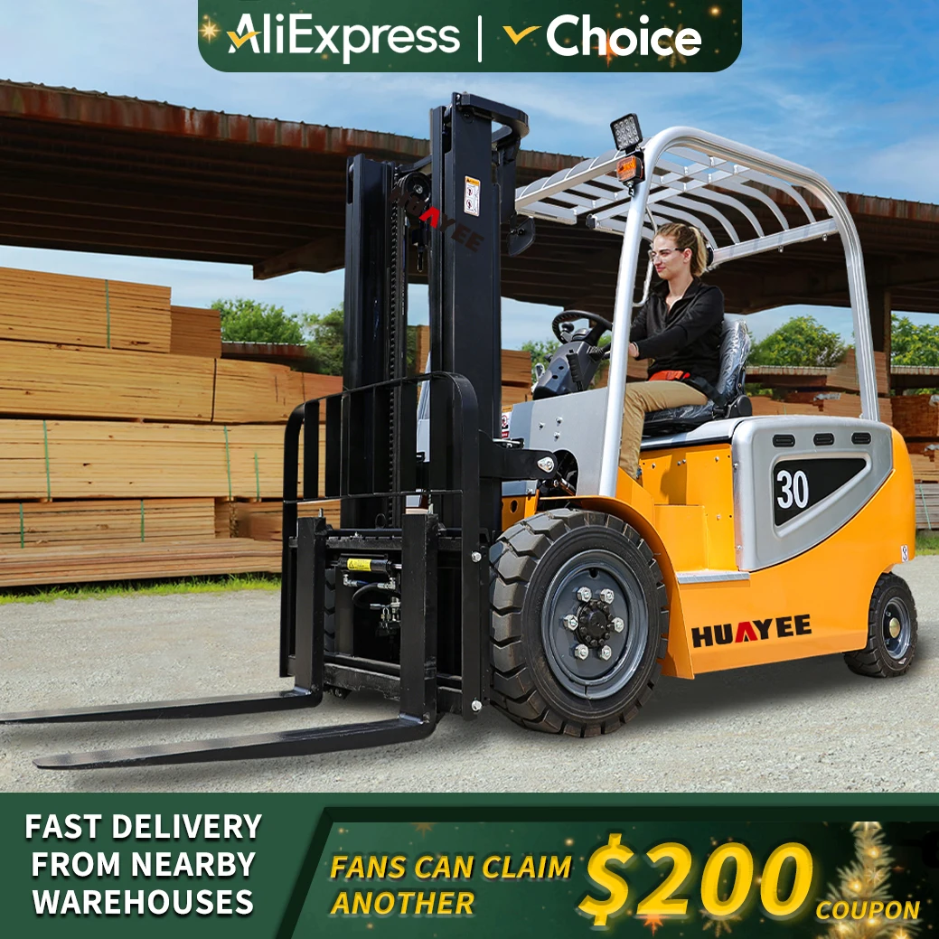 Fast Delivery Electric Forklifts 1 Ton 2 Ton 3 Ton Customized Warehouse Forklift Outdoor use Material Handling FreeShipping 2