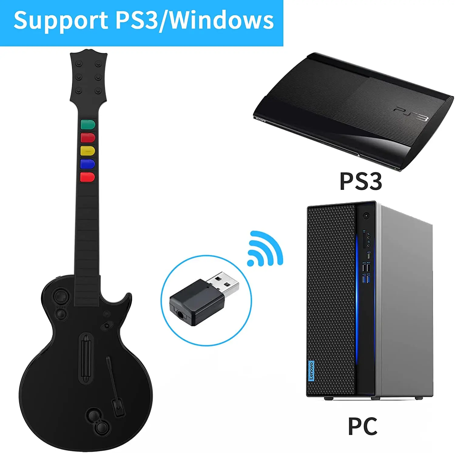 Guitar Hero III + Guitarra. Playstation 3 cocogarage.jp