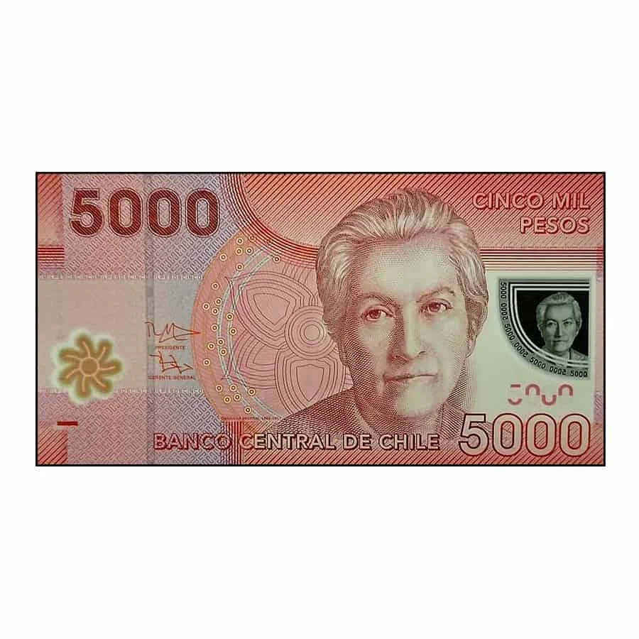 C2119 # Cile 2016. 5.000 Pesos (Vf) - P #163H