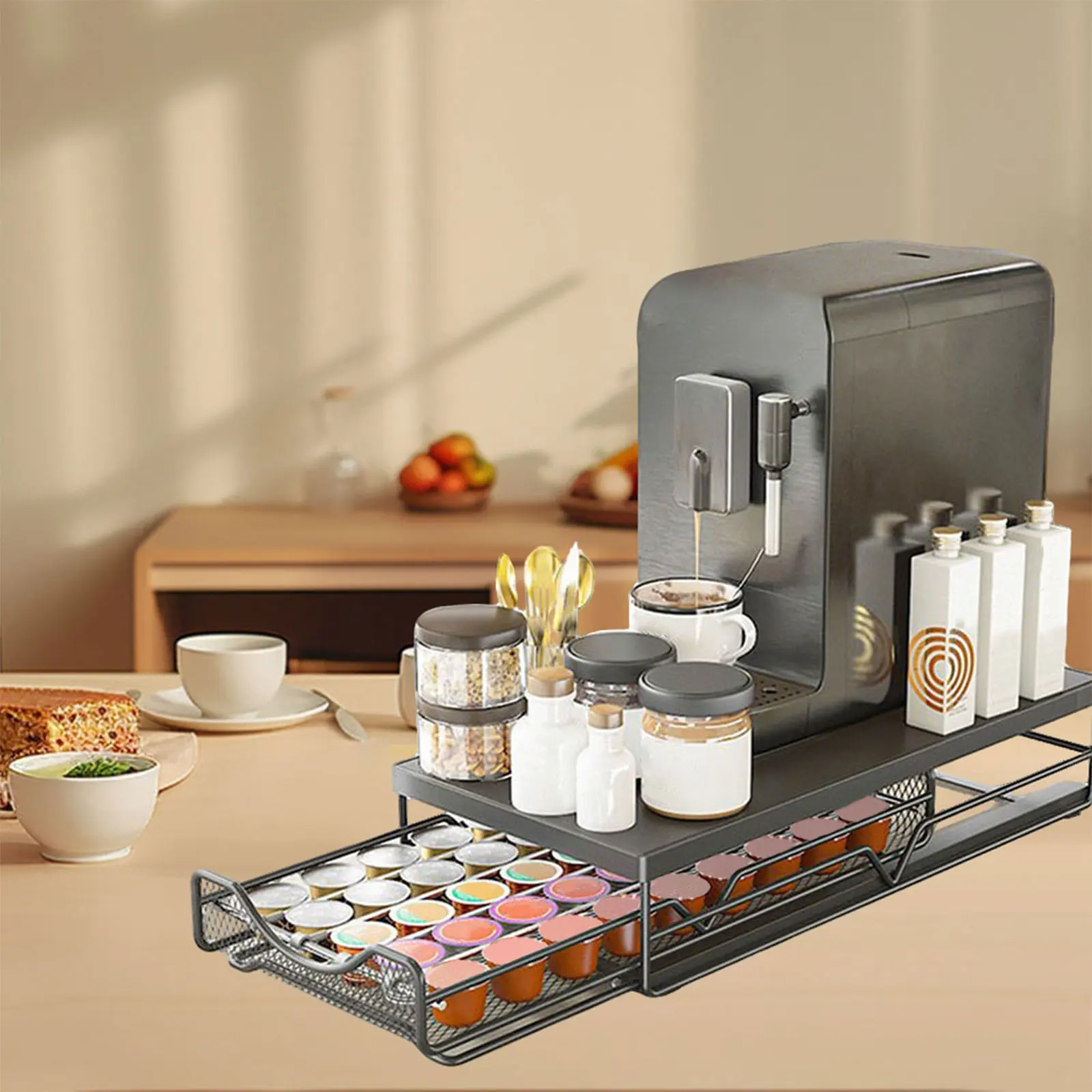 kaffeorganisator til køkkenbord