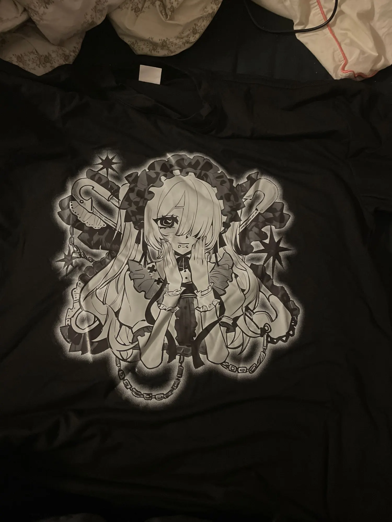Loose Black T-Shirt - Animecore Aesthetic photo review