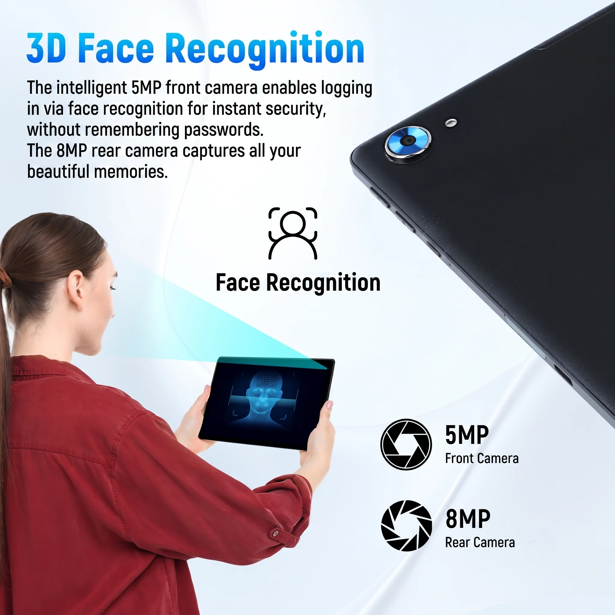 10.1 Inch Android 16 Tablet Set 30GB(6+24) RAM 128GB ROM A537 Octa-Core IPS 1280*800 Tablet PC With Keyboard Mouse Stylus Pen Earphone 6000mAh Widevine L1 Certified Black Tablet Bundle