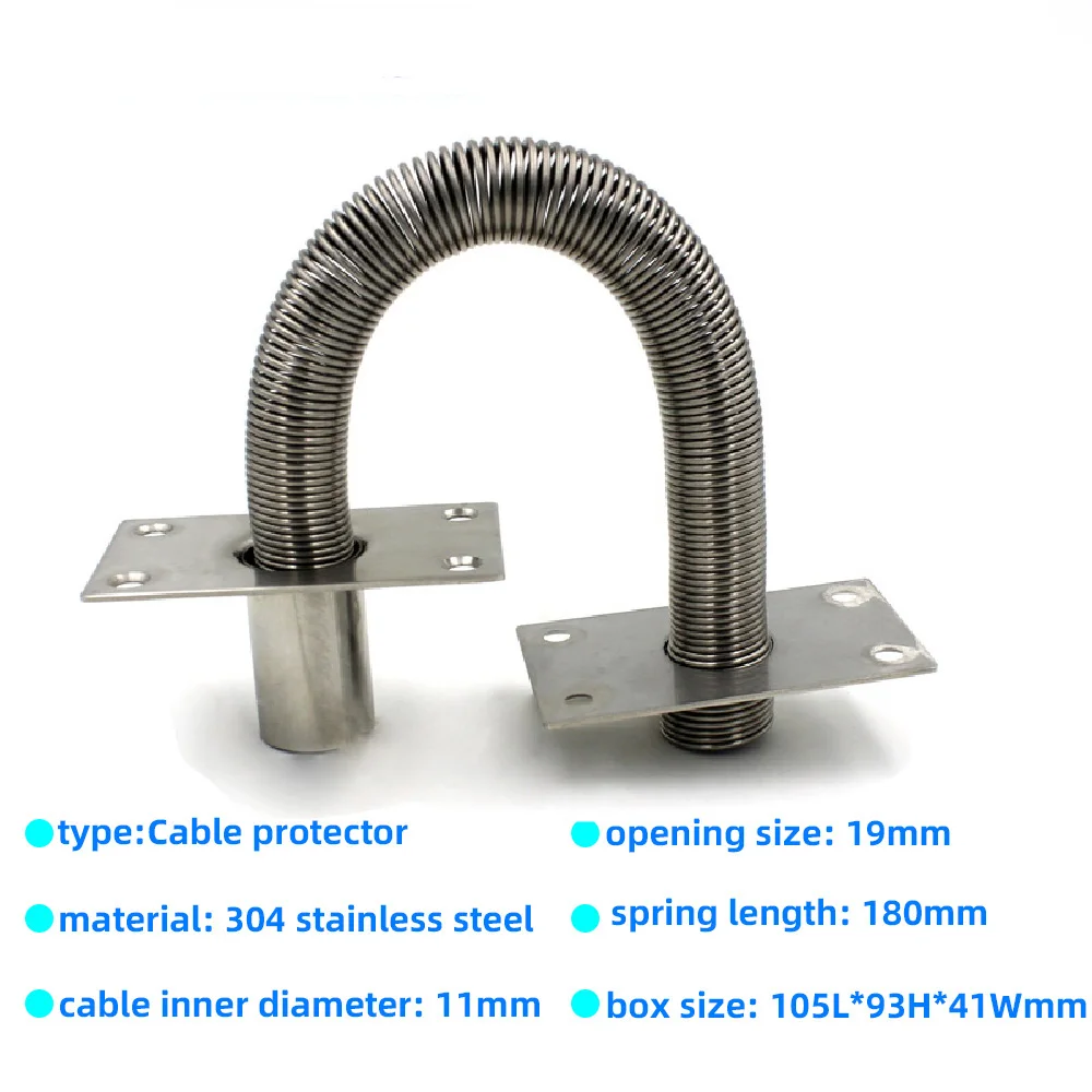 Metal Wire Pipe Springe Sleeve Cable Protector Door Loop Expose Mounting Protect