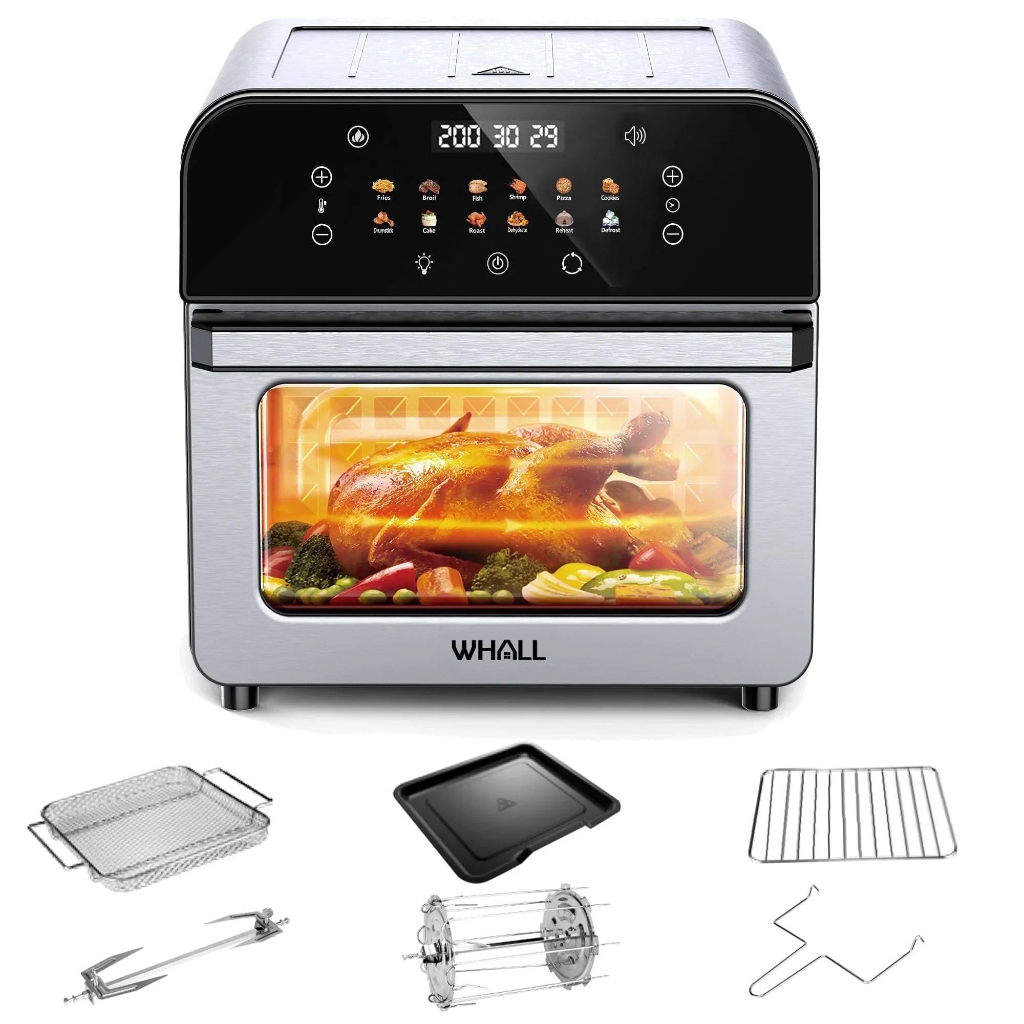 WHALL Toaster Oven, 12QT Air Fryer 3