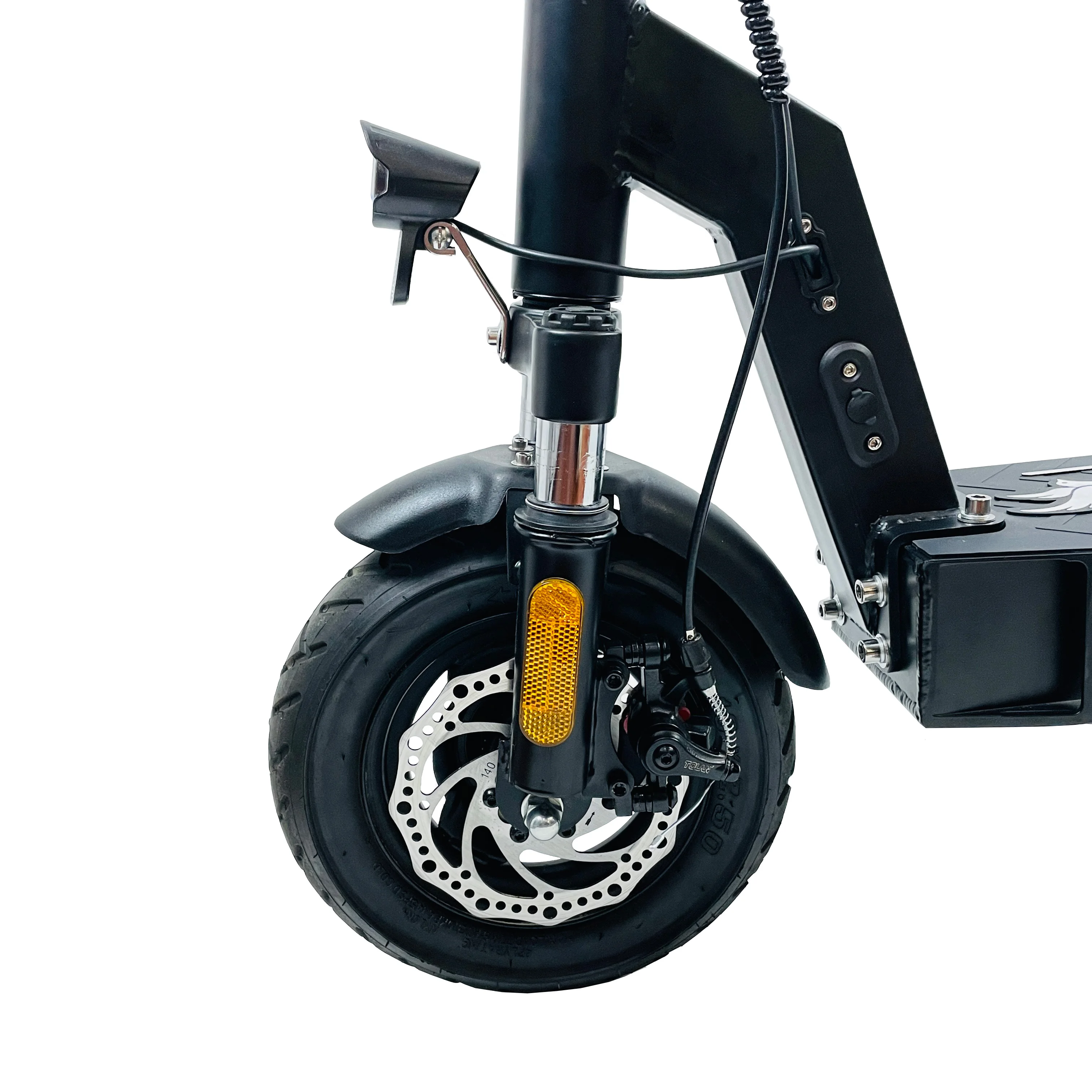 DriveTron DT08 Electric Scooter for Adult Front and Rear Spring Shock Absorption EABS & Front Disc Brake Rear Wheel Drive