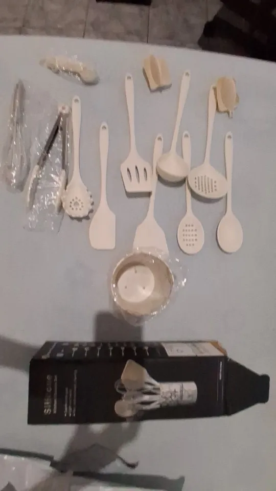 Rosa 18 Stücke Food Grade Silikon Küche Kochgeschirr Utensilien Turner Spachtel Messlöffel Praktisches Kochwerkzeug Küchenutensilien Set photo review