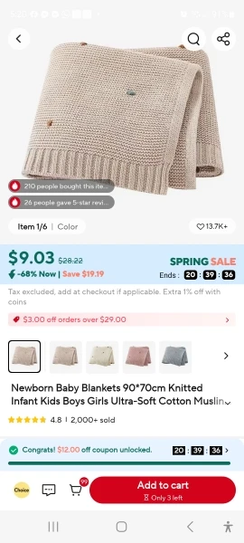 Newborn Baby Blankets 90*70cm Knitted Infant Kids Boys Girls Ultra-Soft Cotton Muslin Swaddle Wrap Stuff Toddler Comforter Sheet photo review