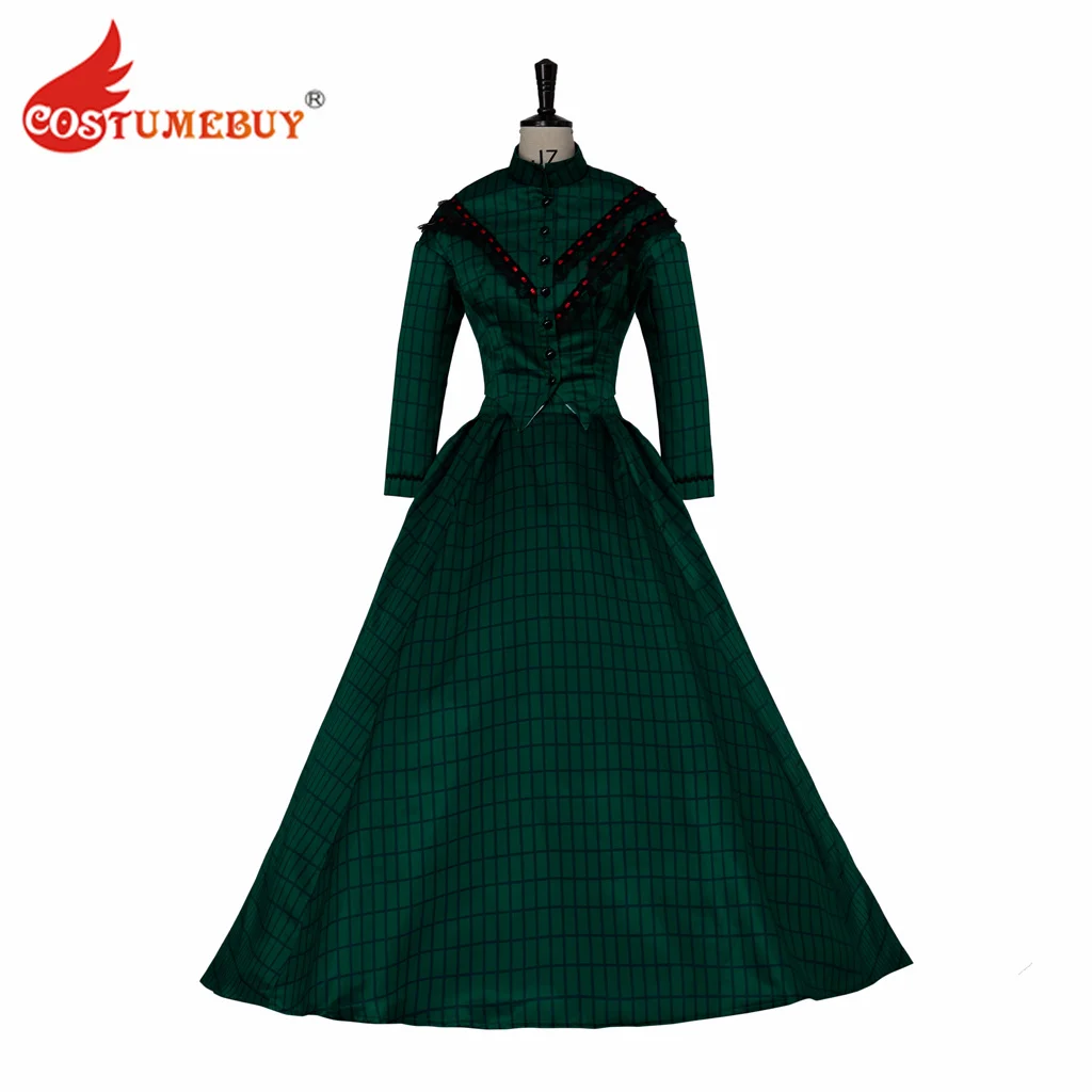 

Revolution Georgian Era Victorian Ball Gown Dress 18th Century Civil War Southern Belle Dress Green Plaid Historical Dress