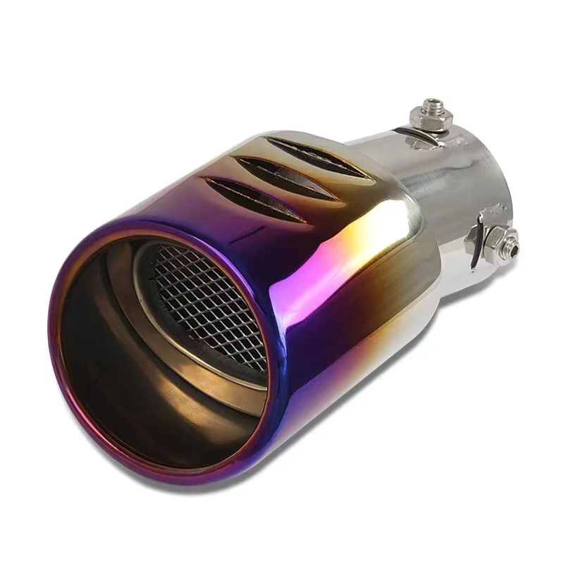 2018-20 Toyota IZOA CHR Car Rear Tail Throat Muffler Exhaust Pipe Tip 60mm Stainless Steel Single Outlet Auto Access