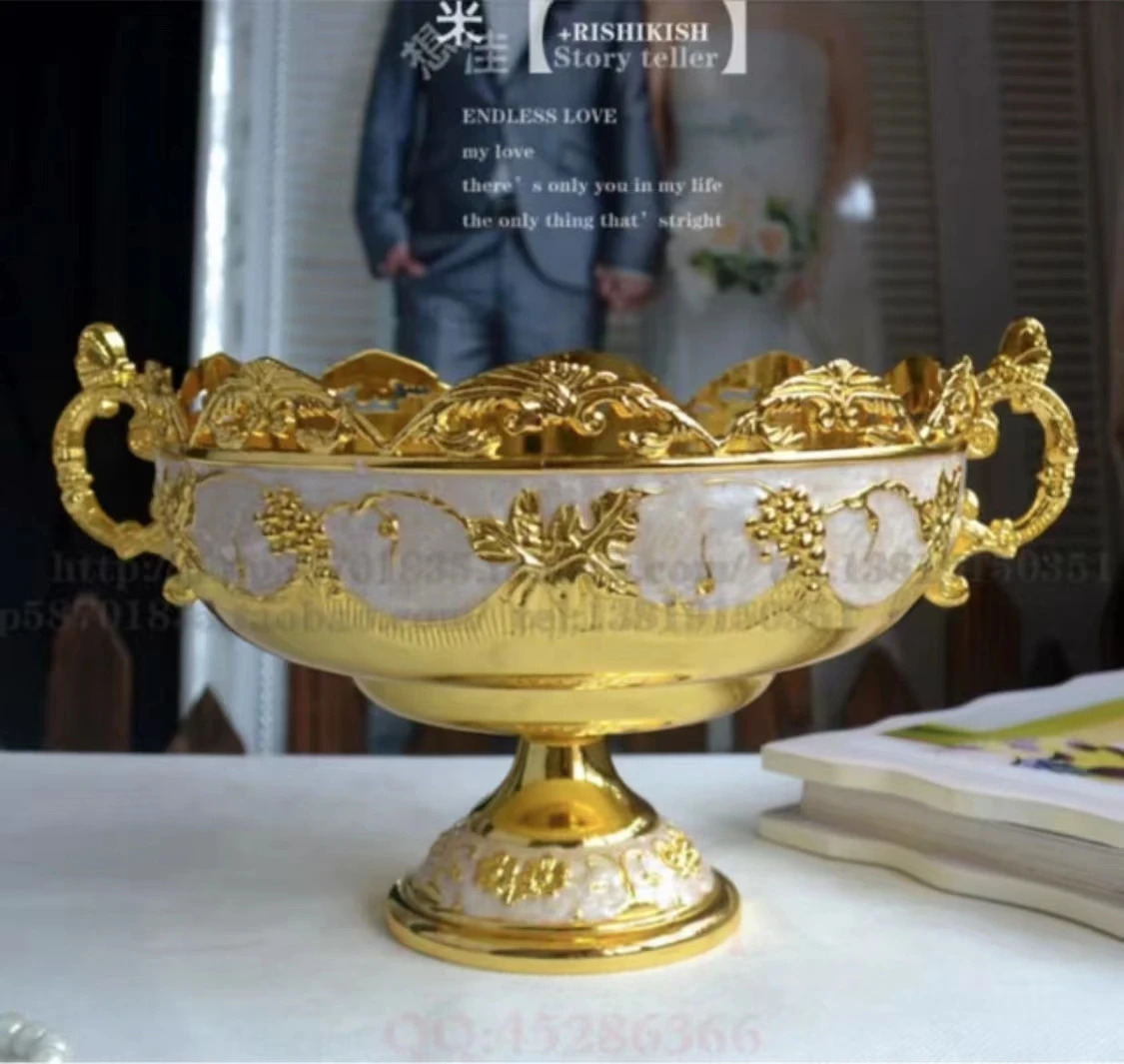 Fashion quality alloy luxury fashion home ktv fruit plate decoration candy plate dish European style